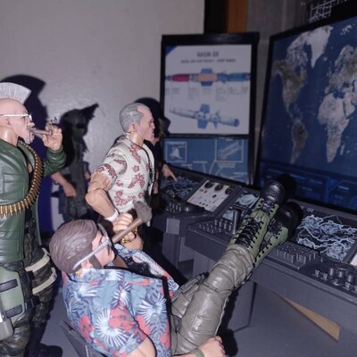 Custom 1:12 Scale Mission Control Radar Briefing Room Diorama Prop ...