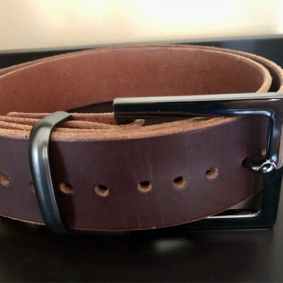 Handcrafted Top Grain Customizable Leather Belt, Brown - Etsy