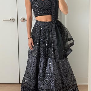 Black Lehenga Choli for Women indian Designer Wedding Wear Function Wear Party Wear Reception Wear Chaniya choli For Girls indian outfits