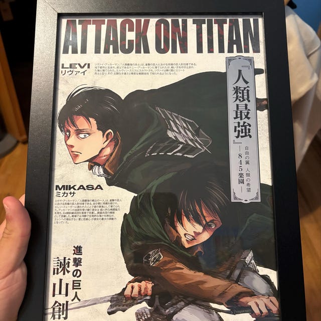 進撃の巨人アニメマンガポスターアートプリント、AoTリヴァイミカサ