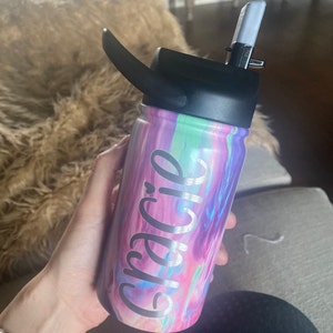 OCEAN Personalized Kids Water Bottle, Custom Tumbler, Steel, Engraved, 12  Oz SIC Cup, Toddler, Back to School, Small Sippy Cup, Straw 