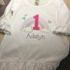 Cute Rainbow Birthday Number 1 ONE Only Machine Embroidery Applique