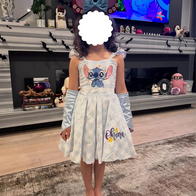 Stitch Birthday Dress, Stitch Girl and Toddler Dress, Stitch Blue Dress,  Stitch Cotton Dress - Etsy
