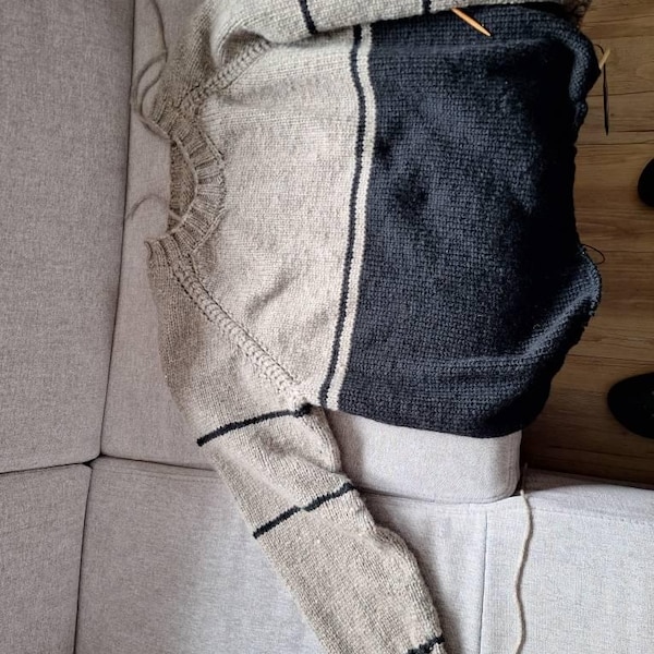 Knitting Pattern | the PULLOVER 02 | Basic Sweater Pattern | Topdown ...
