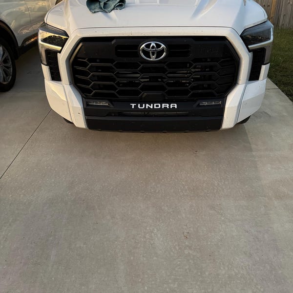 Tundra Front Bumper Letter Decals Vinyl Set for 2022, 2023 & 2024 ...