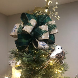 Rustic Burlap Christmas Bow Christmas Holidays Script Burlap | Etsy