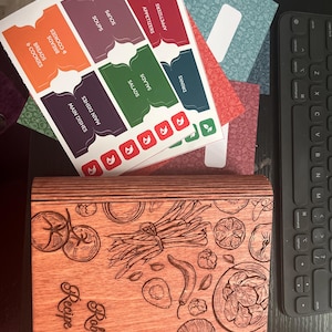 Personalized Recipe Book Blank Binder Gift for Mom Wooden Cookbook Mothers Day Gift