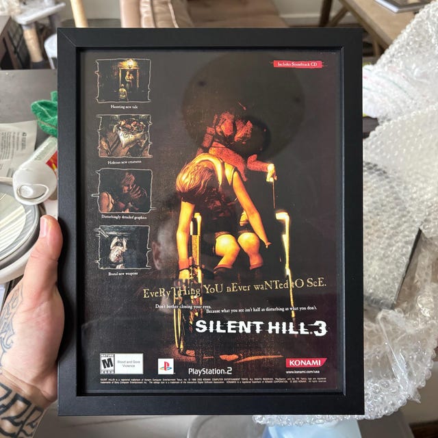 Silent Hill 3 Framed Print Ad/poster Official Original PS2