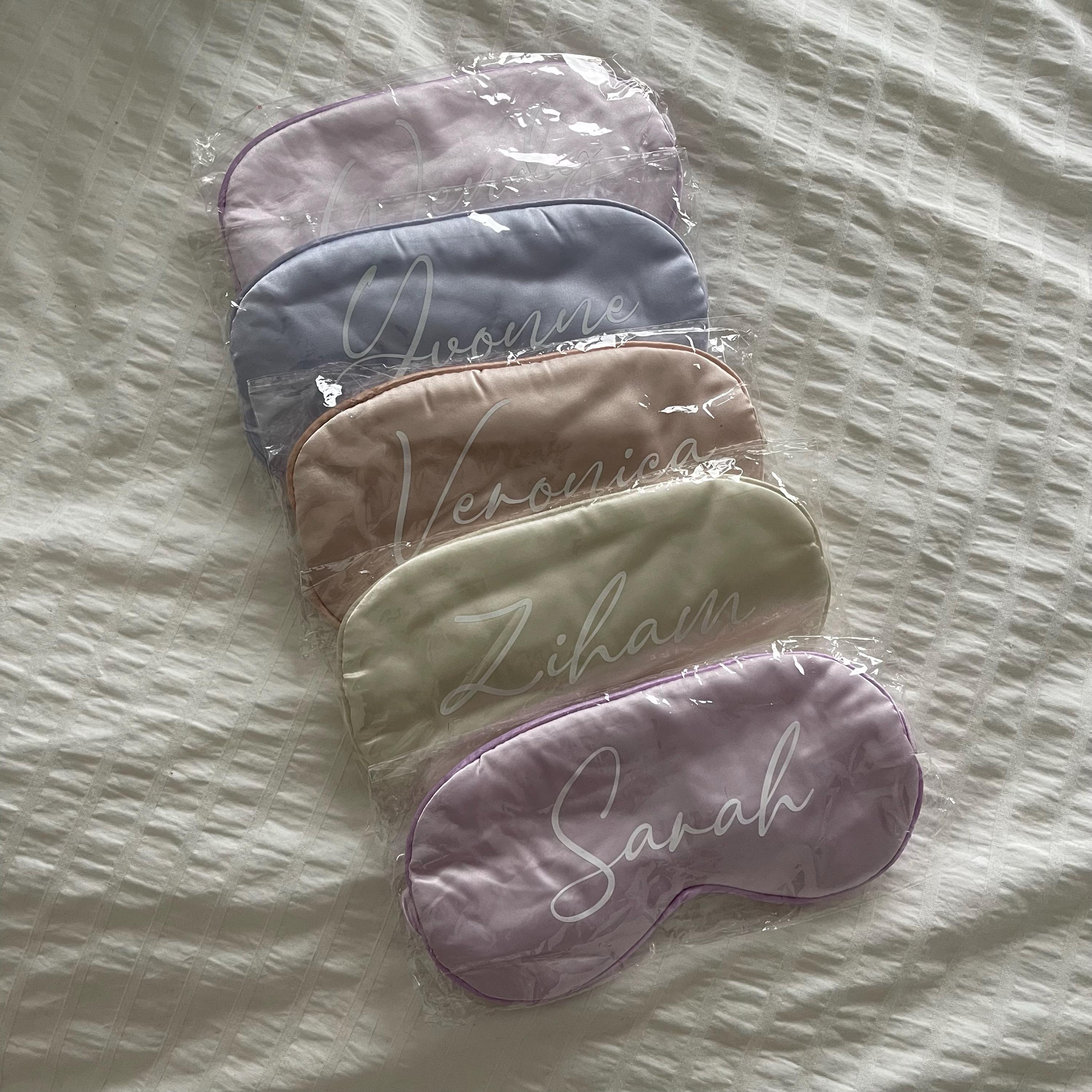 Personalized Eye Mask, Bridesmaid Gift, Bridal Party Gift, Sleep Mask, Personalized Wedding Favor, Silky Satin Mask, Bachelorette Party