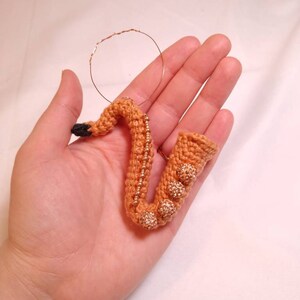 Saxophone Crochet Pattern, Crochet Christmas Ornament Pattern
