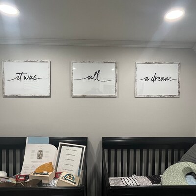 Rap Lyrics Wall Art Rap Poster Lyrics It Was All a Dream - Etsy