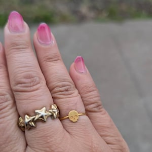 Customer photo, Skull Stacking Ring