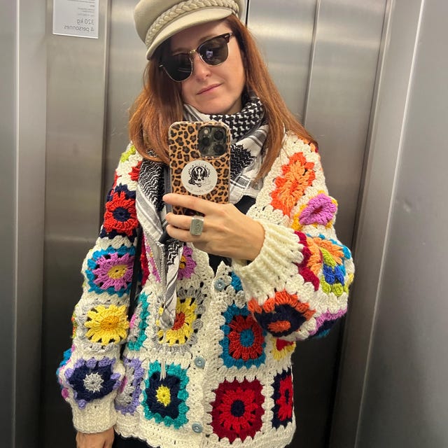 ニット セーター handmade knit cardigan レディース Handmade Chunky Cable Knit Cardigan, Women's Cozy Sweater