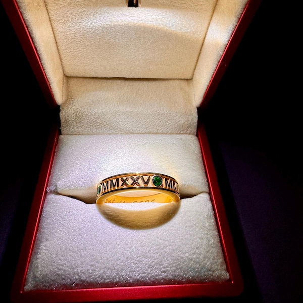 14k Gold Graduation Ring, Roman Numeral College Ring 2024, High School ...