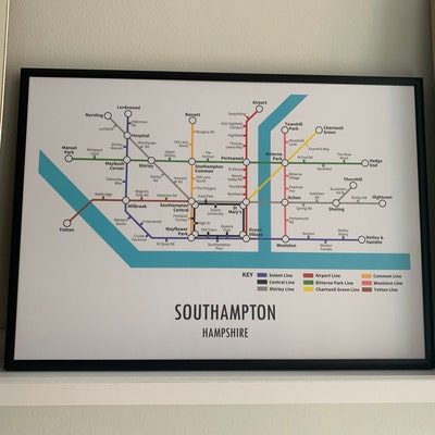 Norwich Norfolk Underground Style Transport Art Map Print – A3 Or A4 – Framed, UK Made