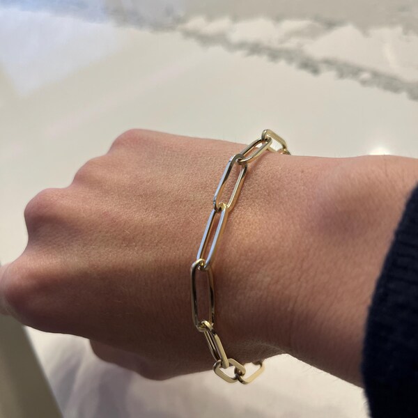 Mini Metal Shell Chain Bracelet 14k Gold on Colored Cord Cantaloupe - Adriana Pappas Designs main image 0