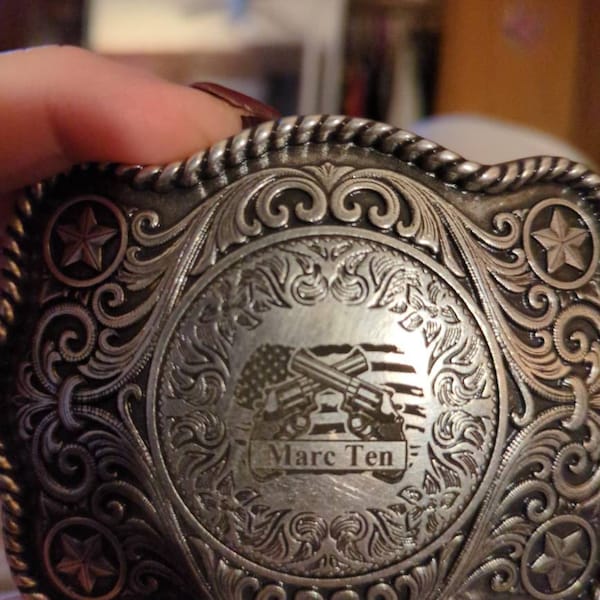 Custom Western Belt Buckle Personalized Mens Buckle Monogram Belt ...