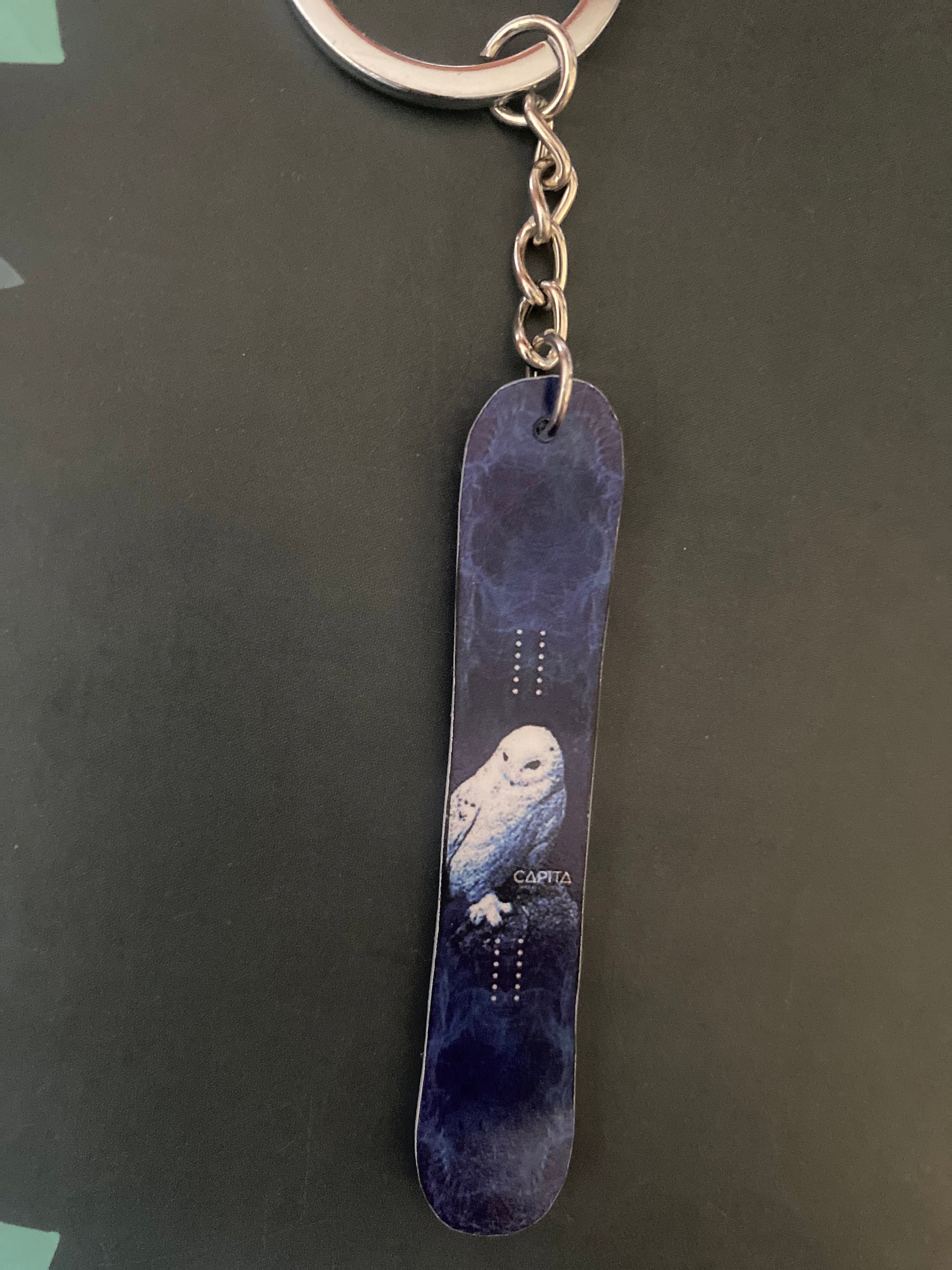 Custom Keychain Snowboard