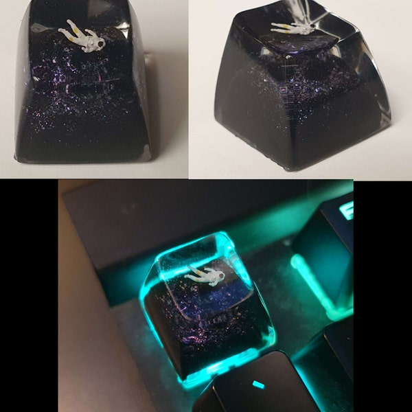 Interstellar Artisan Keycaps, Galaxy Resin Keycap, Astronaut Diamond SA ...