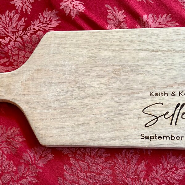 Merry Charcuterie Serving Board with Embroidered Dish/Kitchen Towel