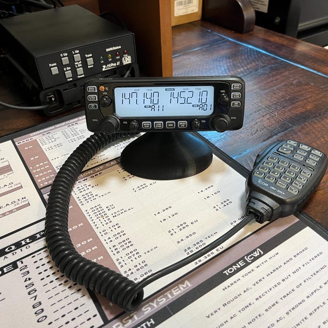 3D Printed Icom IC-2730 Desk Stand - IC2730A Transceiver Ham