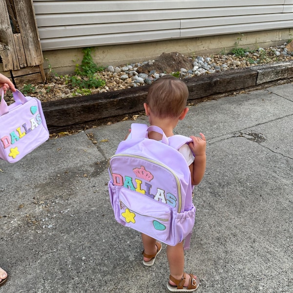 Personalized Toddler Backpack: Custom Name Patches, Kids School Bag - Etsy