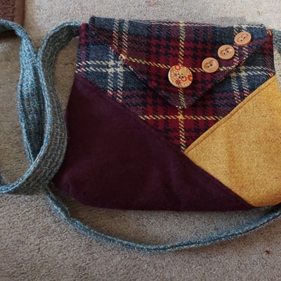 Messenger Bag Pattern, PDF Vintage Style Sewing Tutorial, Purse Pattern ...