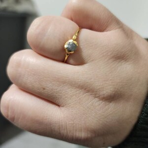 Customer photo from Claudia G., Raw Diamond Ring in Rose Gold