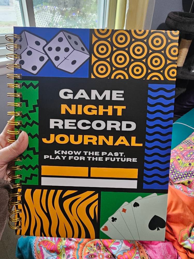 Family Game Night Spiral Journal, Record Score Fun Notebook Journal, Holiday Party Games, Score Keeper, Game Night Gift, Board Gamer Gift