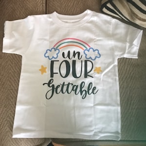 Birthday Girl T-shirt | Un FOUR Gettable Birthday Shirt | Rainbow ...
