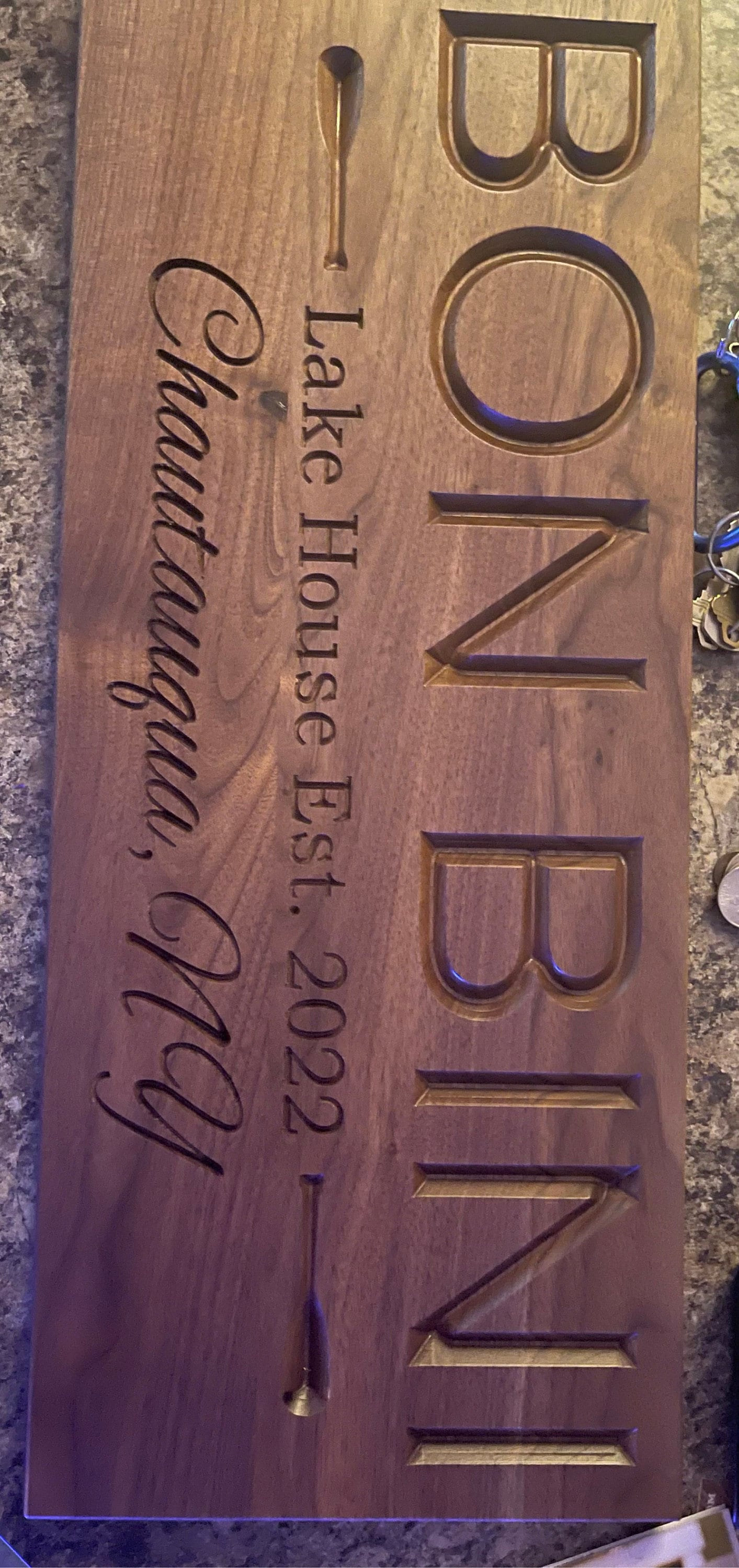 Custom Carved Wood Sign: Lake House, Cabin, Lodge Decor