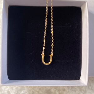 Gold Horseshoe Necklace | Tiny Horseshoe Necklace - Etsy Canada