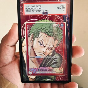 Zoro OP01-001 Leader Alternate Art Custom One Piece Graded Display