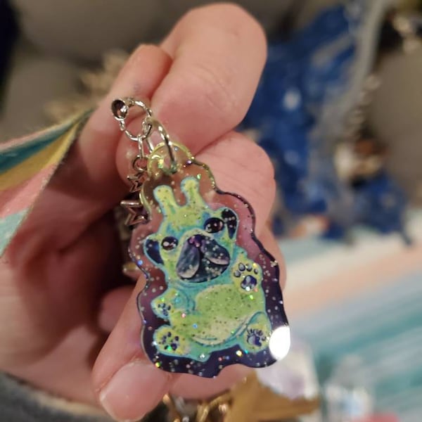 Geeble Jotchua Alienposting Glitter Acrylic Phone Charm - Etsy