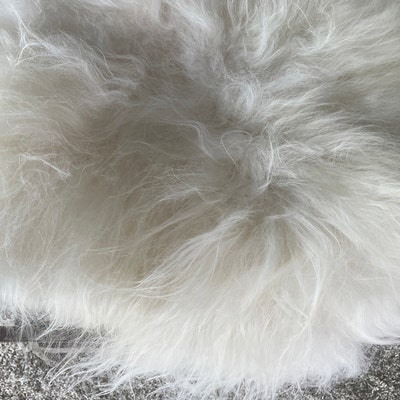 Genuine Off-White Sheepskin Rug - 2ft X 3.5ft, 100% Natural, Soft Dense Wool 10 thumbnail image
