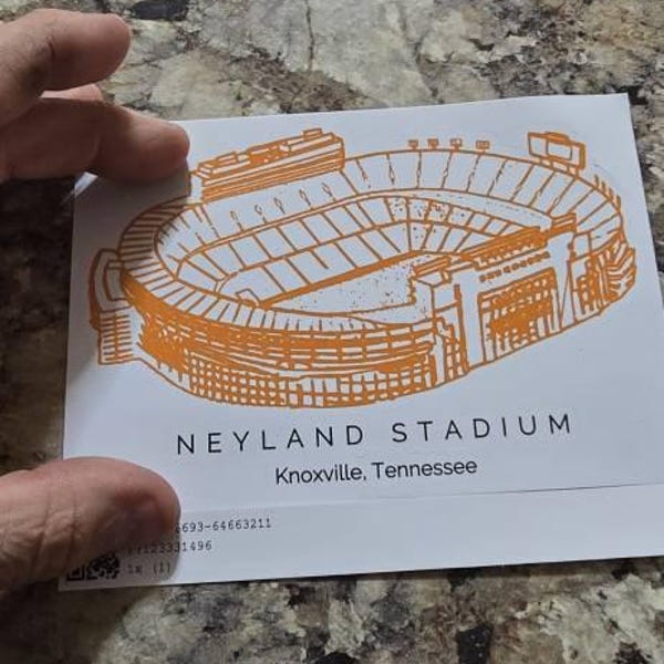 Neyland Stadium Decal, Neyland Stadium Sticker, Sticker of Neyland ...