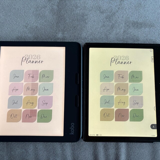 Digital Planner 2026 for KOBO LIBRA COLOR - Etsy