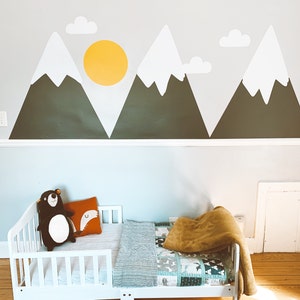 Mountains Wall Decal Kids Room Mountains Wall Art Peel And Etsy Mountains Wall Decal Kids Room Mountains Wall Art Peel And Etsy