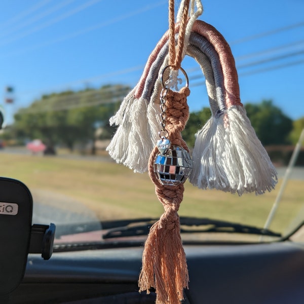 Disco Ball Macrame, Disco Ball Keychain - Etsy