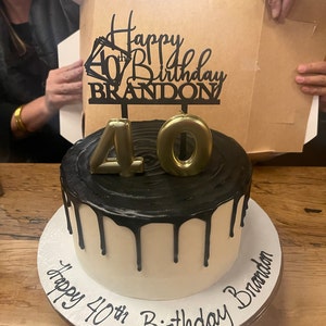 Happy 80th Birthday Cake Topper, Custom Cake Topper for Birthday With ...