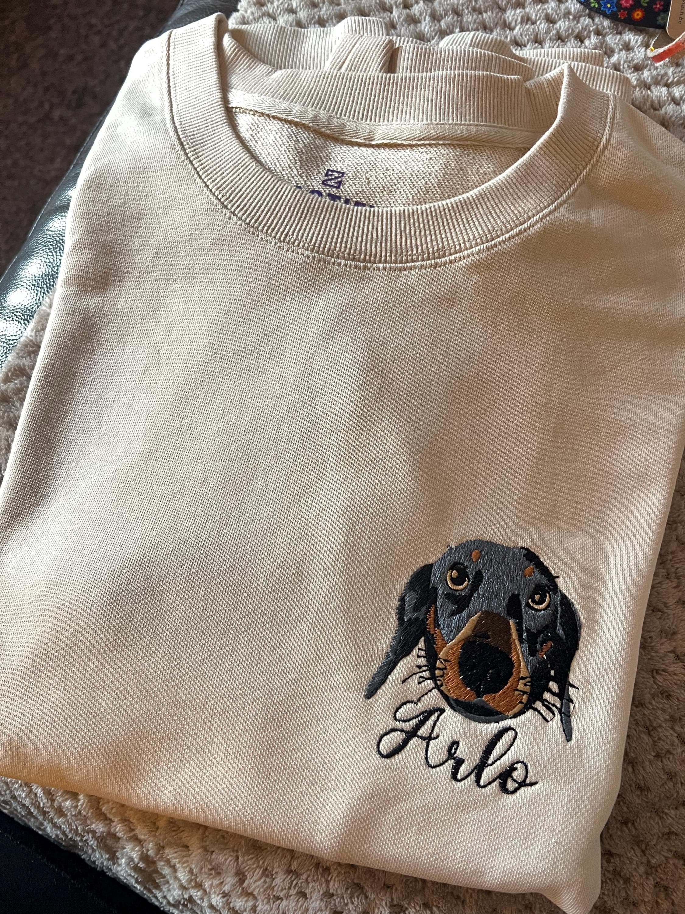 Embroidered Custom Pet Sweatshirt, Custom Embroidered Dog Sweatshirt, Unisex Crew Neck, Hoodie, Unisex T-shirt, Pet Lover Gift