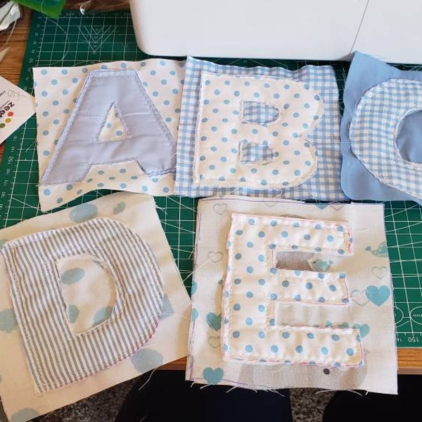 Blackletter Alphabet Quilt Pattern BUNDLE - Uppercase + Lowercase FPP ...