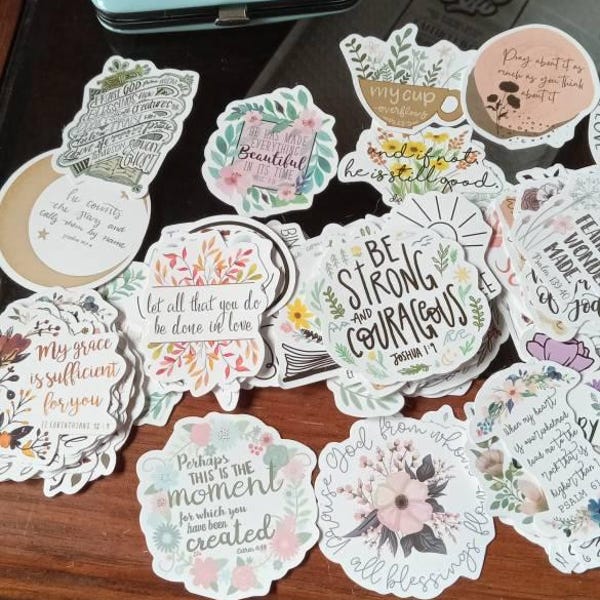 Christian Bible Verse Stickers: Waterproof Faith Decals for Journal ...
