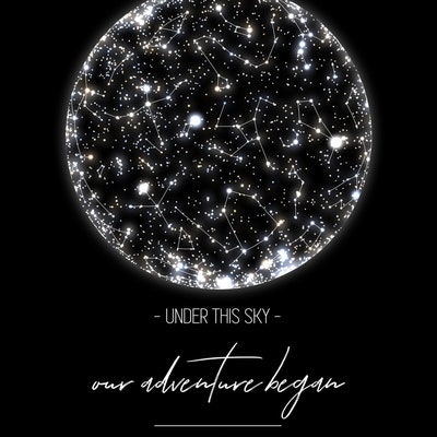 Astronomy Gift Printable SKY MAP of the Stars Husband Gift Anniversary ...