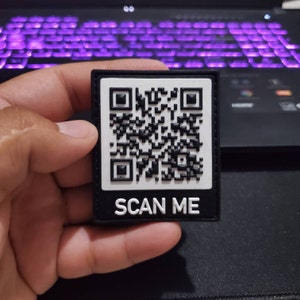 Rick Roll QR Code Meme Funny PVC Morale Patch