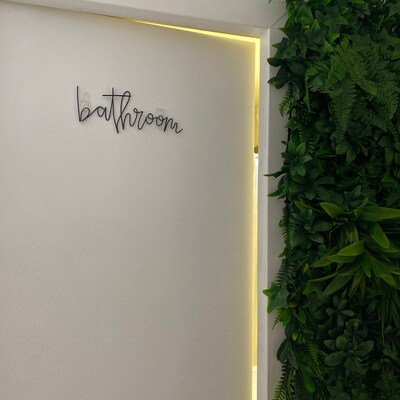 Wire Word bathroom' Wall/door Sign. Wire Art Bathroom - Etsy