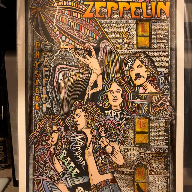 Poster Metallico Retrò Led Zeppelin - Targa In Ferro 20x30 Cm Per Garage, Bar, Pub - 4