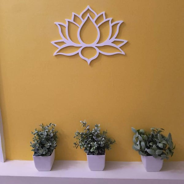 3D Printed Lotus Flower Wall Art | Modern Nature Decor - Etsy