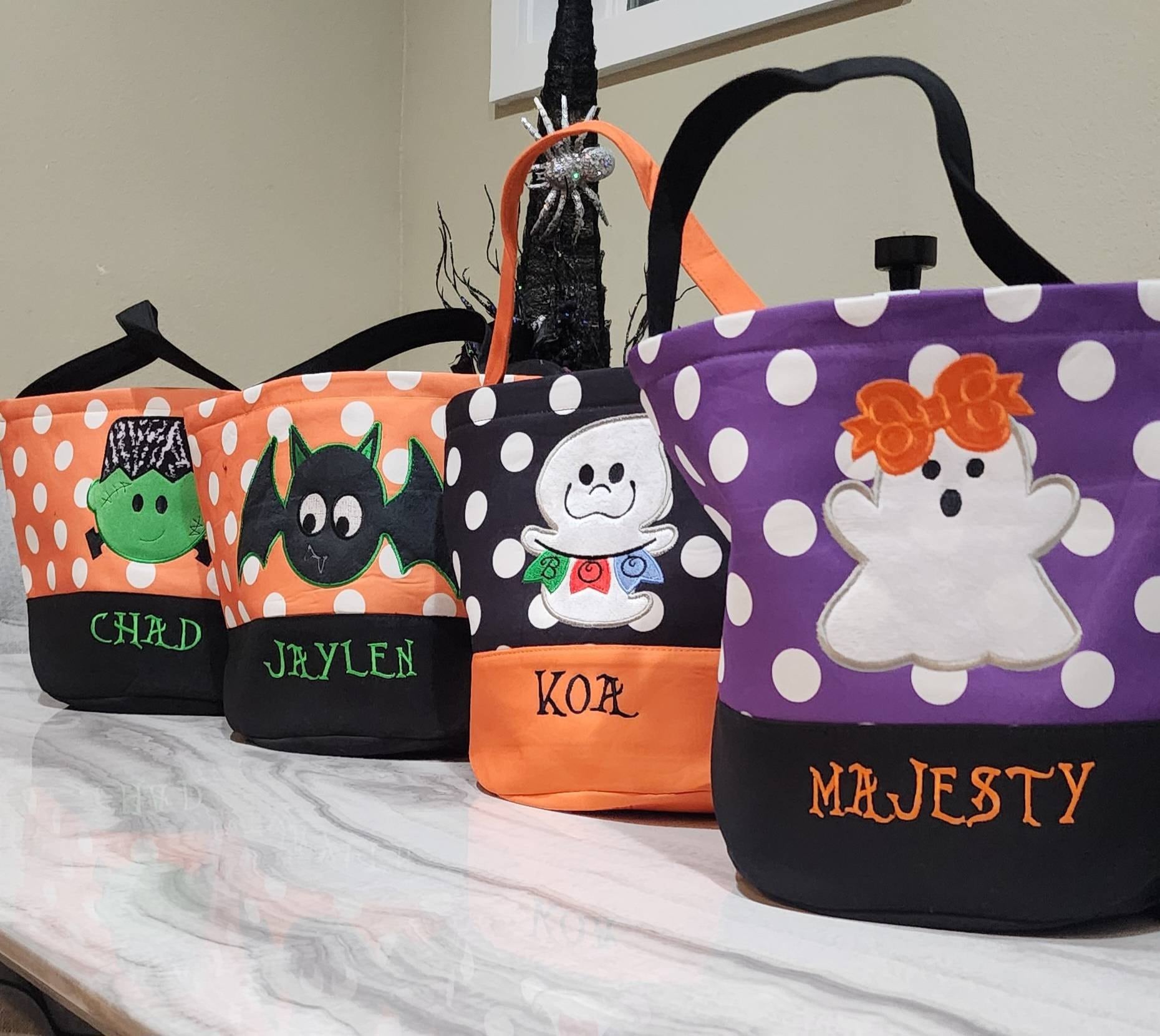 Trick or Treat Bag | Trick or Treat Bucket | Halloween Bag | Halloween Basket | Halloween Bucket | Halloween Tote