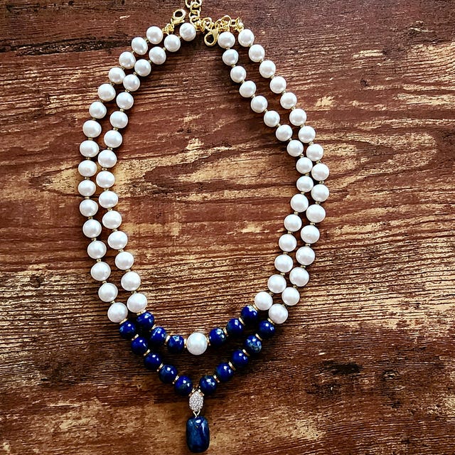Collana Con Perle Di Lapislazzulo Naturale Blu Sfaccettate 3mm - Lunghezza 14-48 Pollici - Fatte A Mano